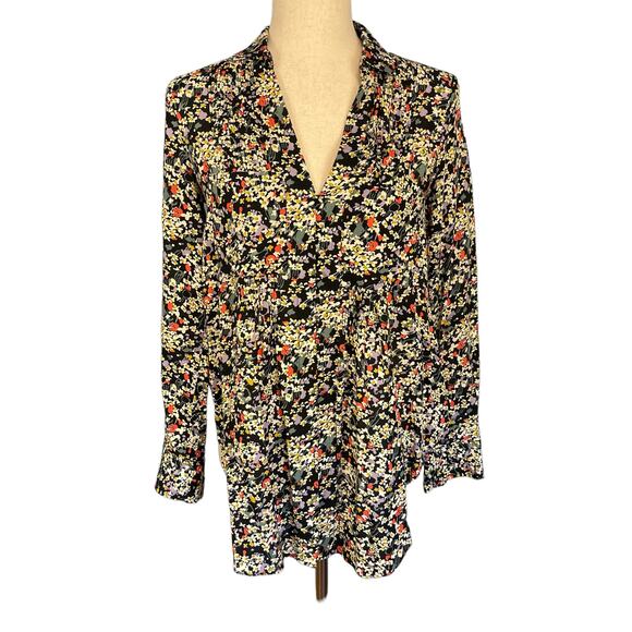 Anthropologie Maeve Matilda Floral Pin Tuck Pleats Button Up Blouse Top Shirt XS - Picture 4 of 11